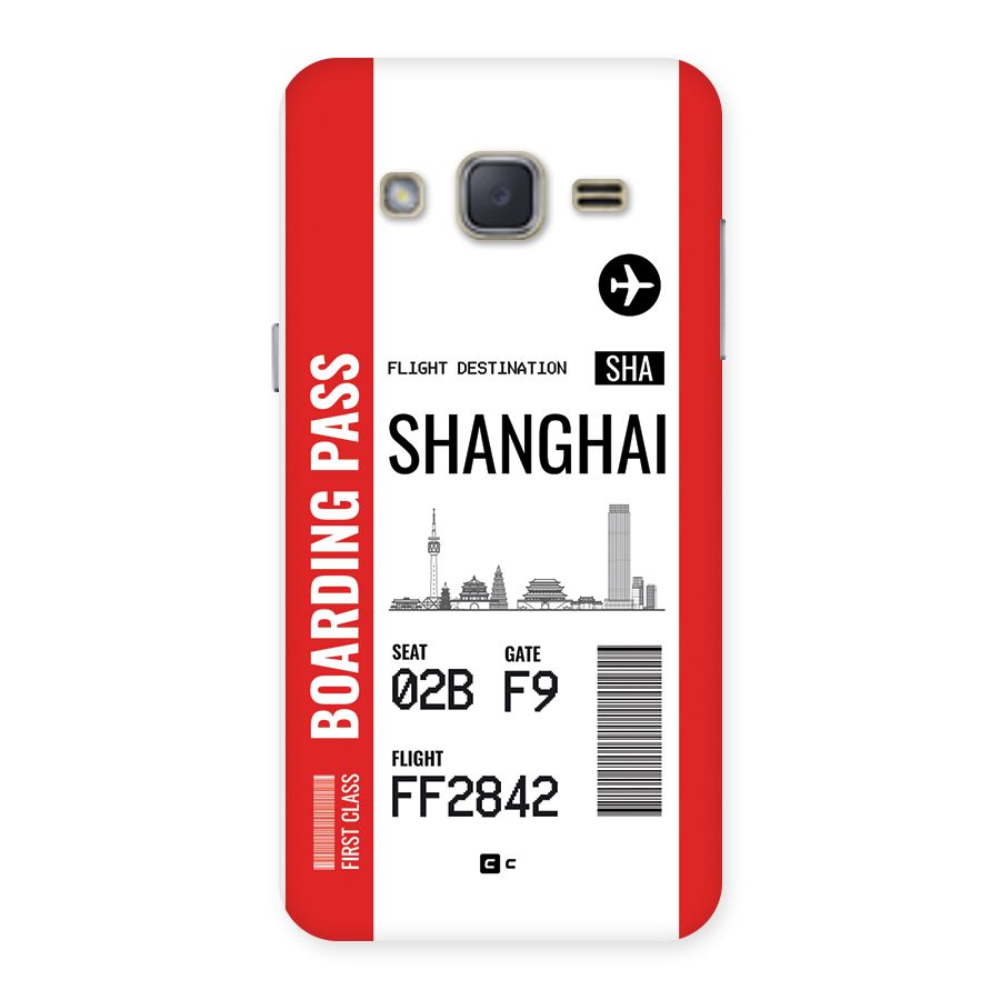 Shanghai Boarding Pass Back Case for Galaxy J2