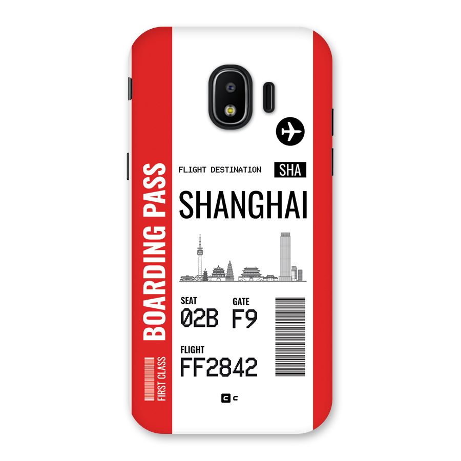 Shanghai Boarding Pass Back Case for Galaxy J2 Pro 2018