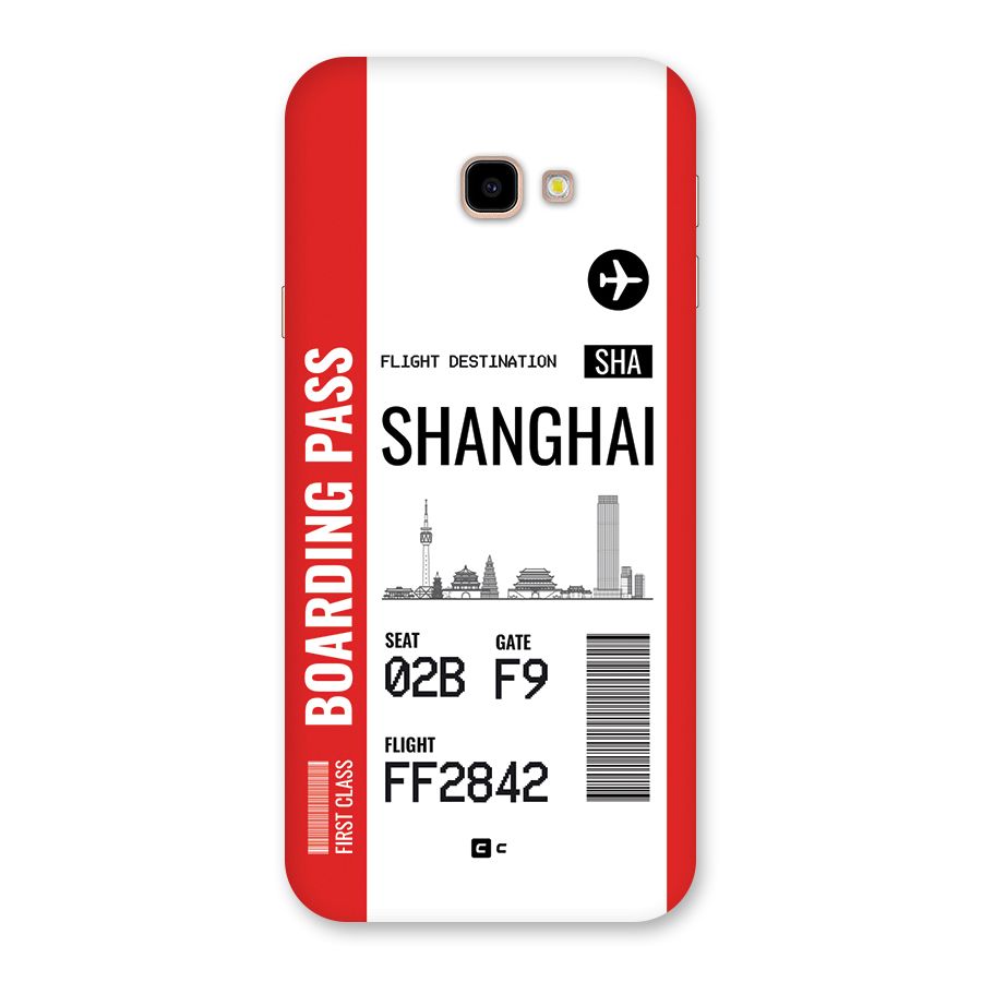 Shanghai Boarding Pass Back Case for Galaxy J4 Plus