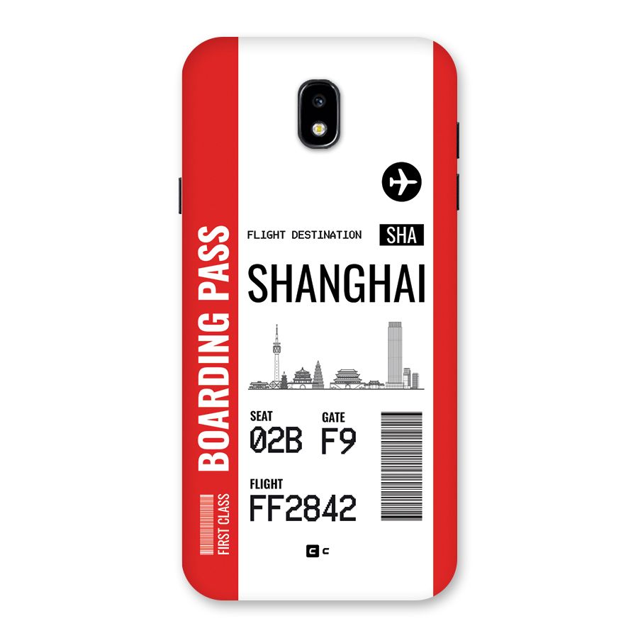 Shanghai Boarding Pass Back Case for Galaxy J7 Pro