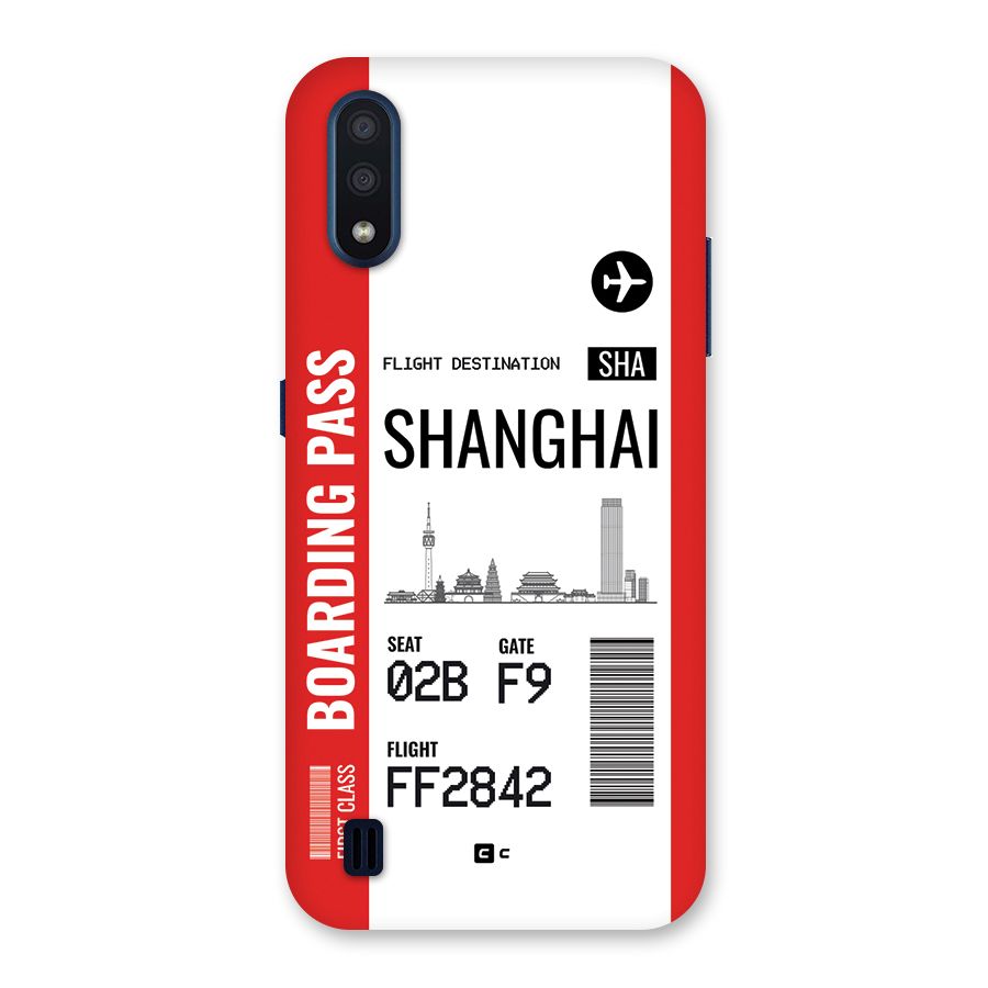 Shanghai Boarding Pass Back Case for Galaxy M01