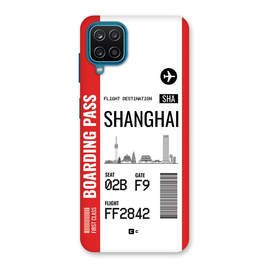 Shanghai Boarding Pass Back Case for Galaxy M12