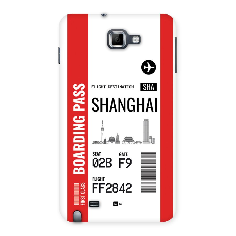 Shanghai Boarding Pass Back Case for Galaxy Note