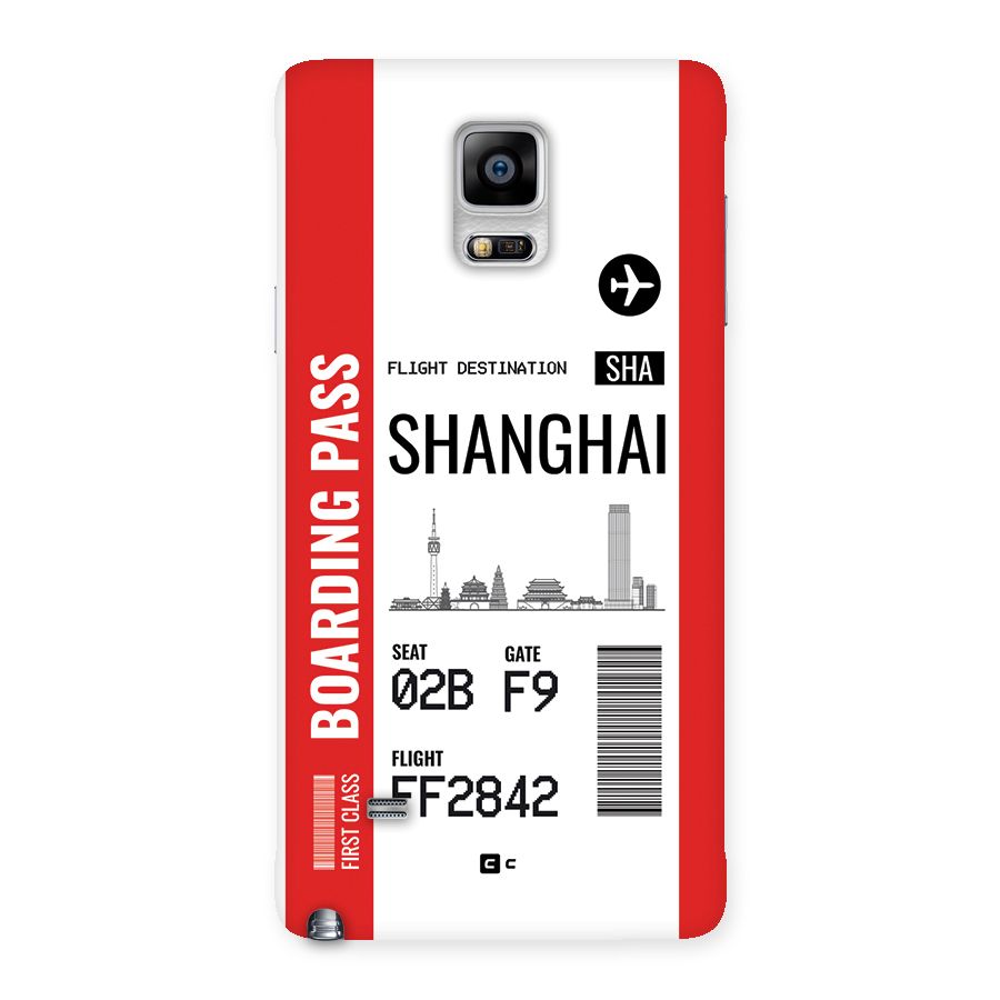 Shanghai Boarding Pass Back Case for Galaxy Note 4