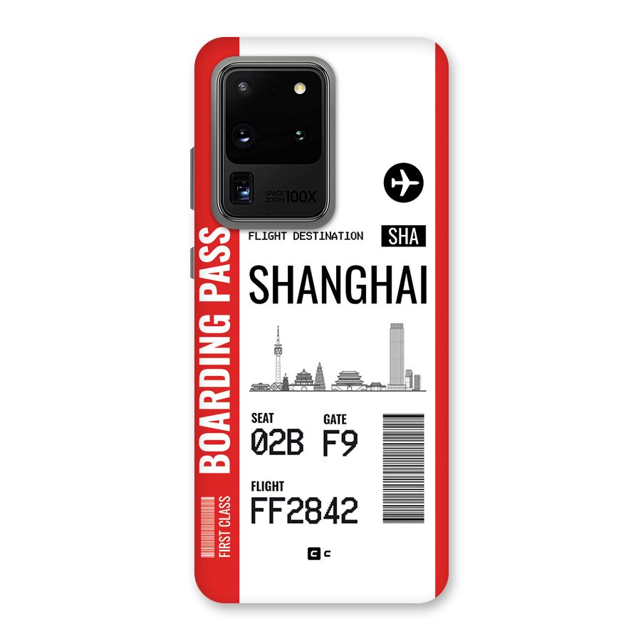 Shanghai Boarding Pass Back Case for Galaxy S20 Ultra
