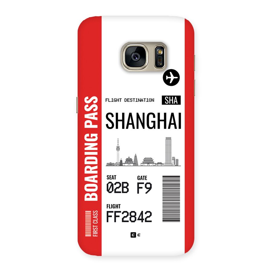 Shanghai Boarding Pass Back Case for Galaxy S7