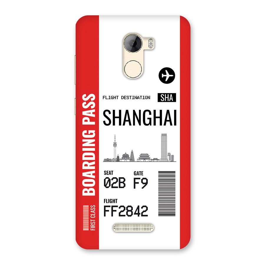 Shanghai Boarding Pass Back Case for Gionee A1 LIte