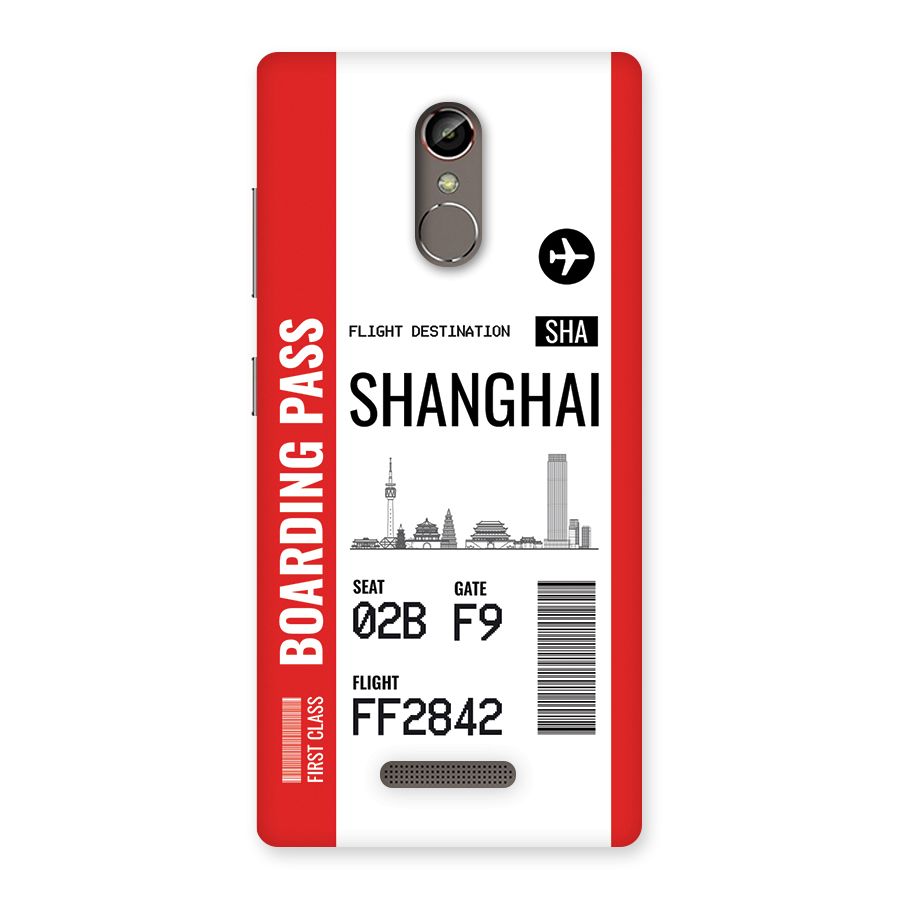 Shanghai Boarding Pass Back Case for Gionee S6s