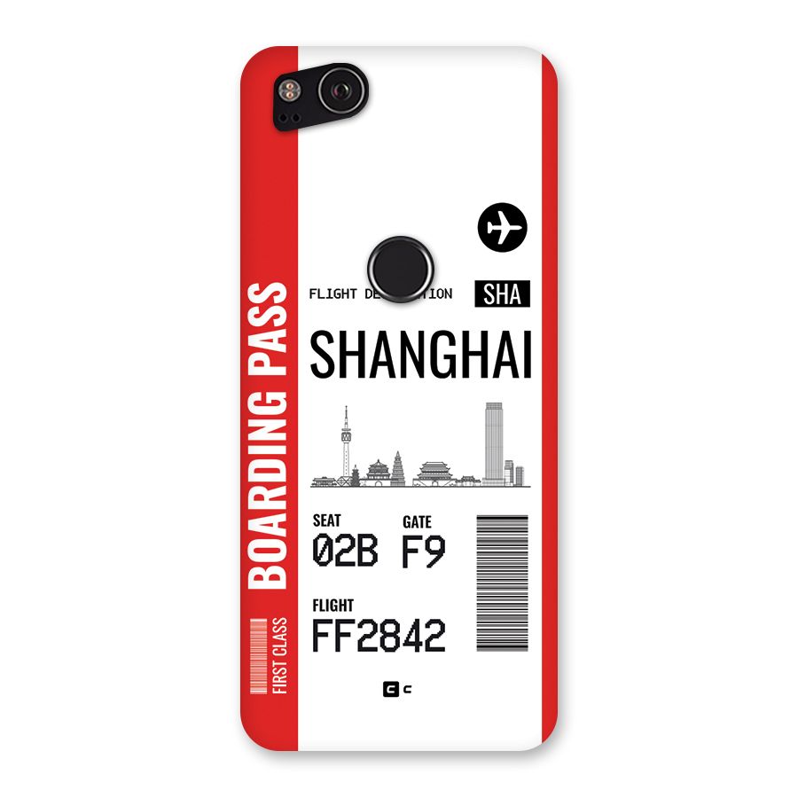 Shanghai Boarding Pass Back Case for Google Pixel 2