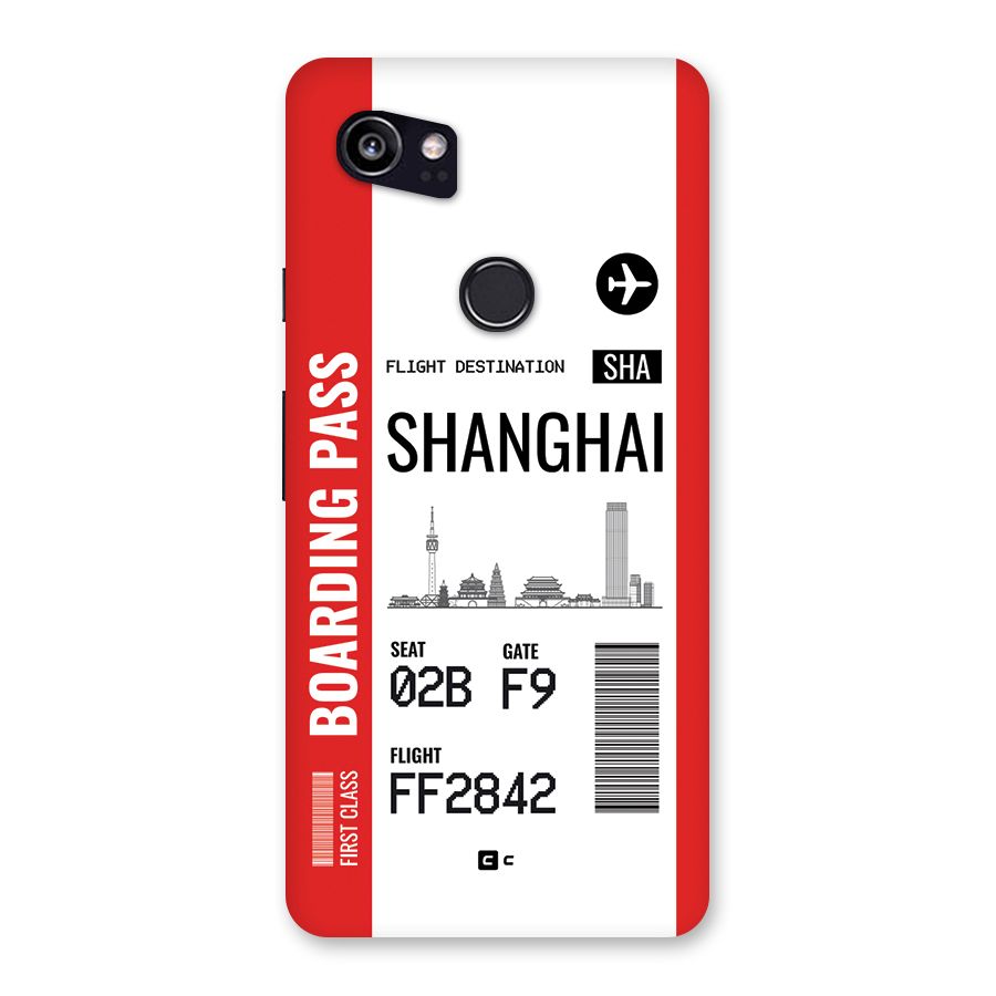 Shanghai Boarding Pass Back Case for Google Pixel 2 XL