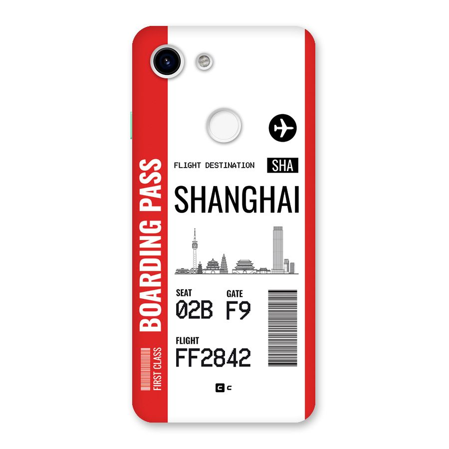 Shanghai Boarding Pass Back Case for Google Pixel 3
