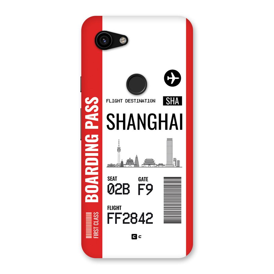 Shanghai Boarding Pass Back Case for Google Pixel 3a