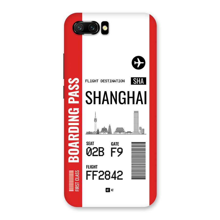 Shanghai Boarding Pass Back Case for Honor 10