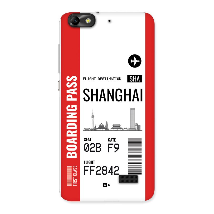 Shanghai Boarding Pass Back Case for Honor 4C