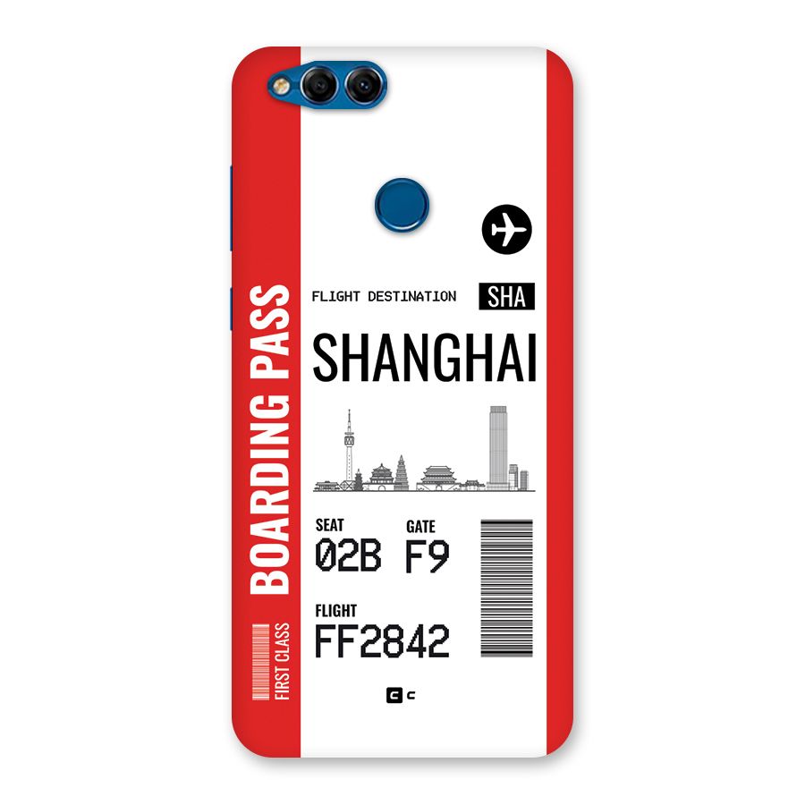 Shanghai Boarding Pass Back Case for Honor 7X