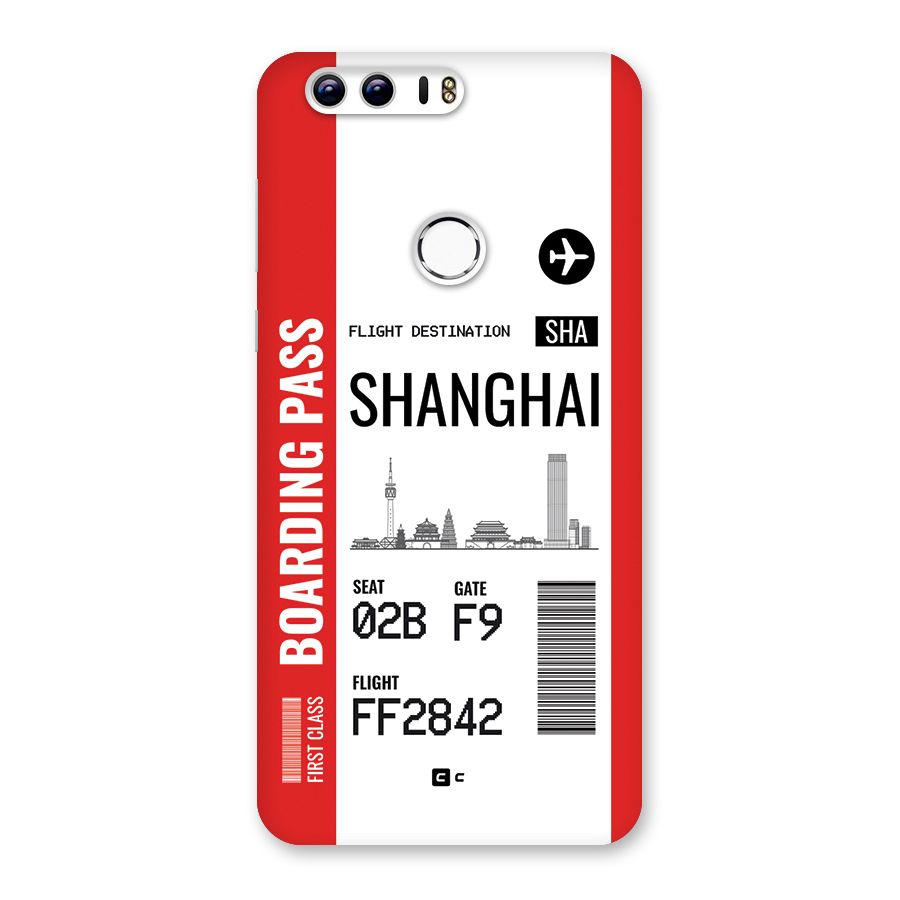 Shanghai Boarding Pass Back Case for Honor 8