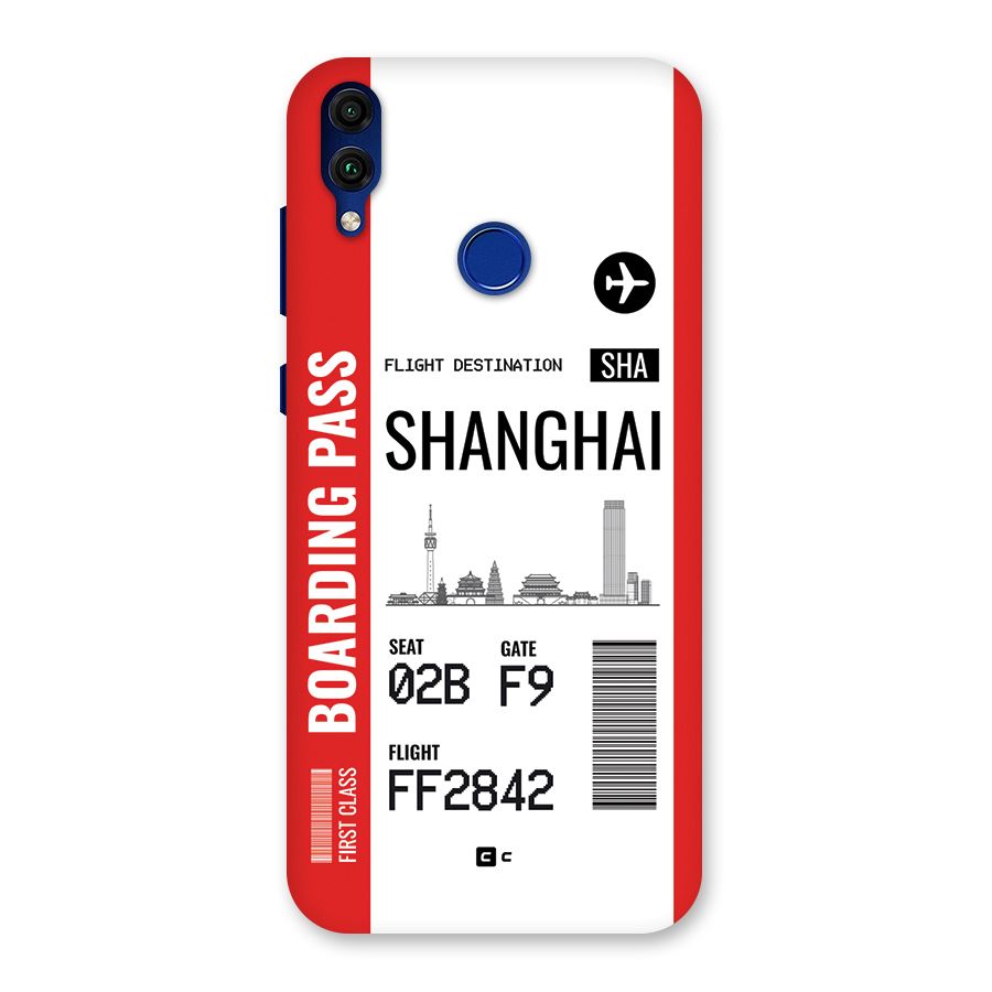 Shanghai Boarding Pass Back Case for Honor 8C