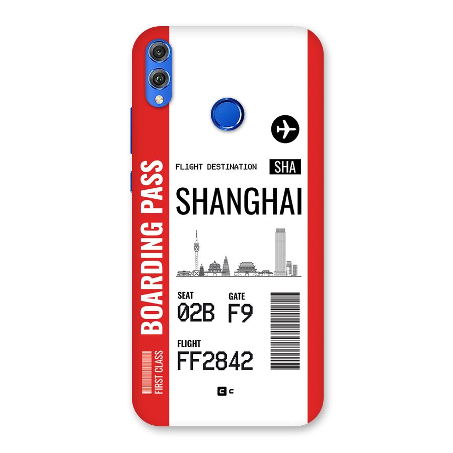 Shanghai Boarding Pass Back Case for Honor 8X