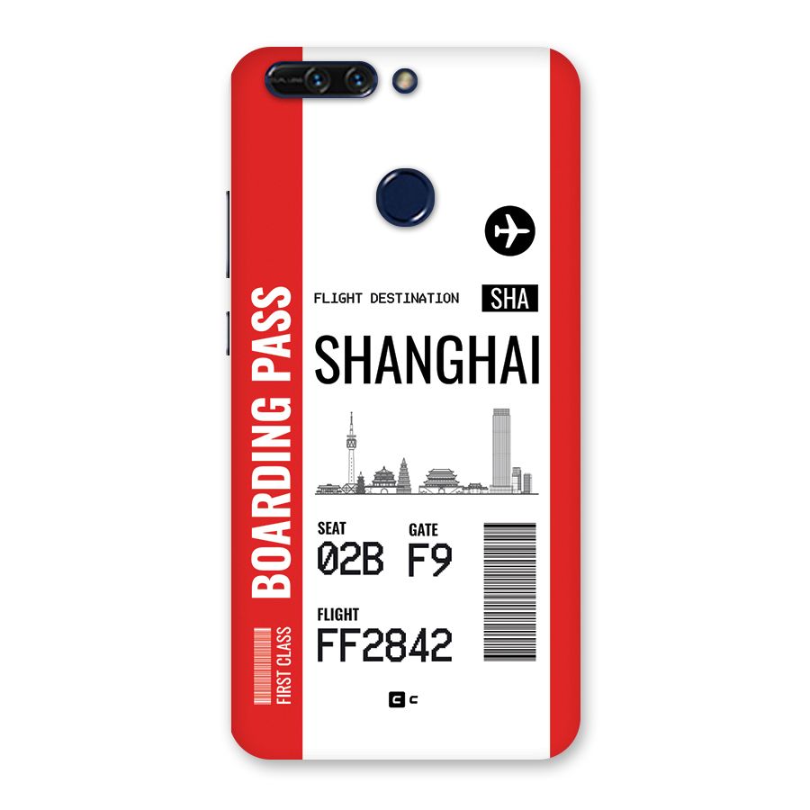 Shanghai Boarding Pass Back Case for Honor 8 Pro