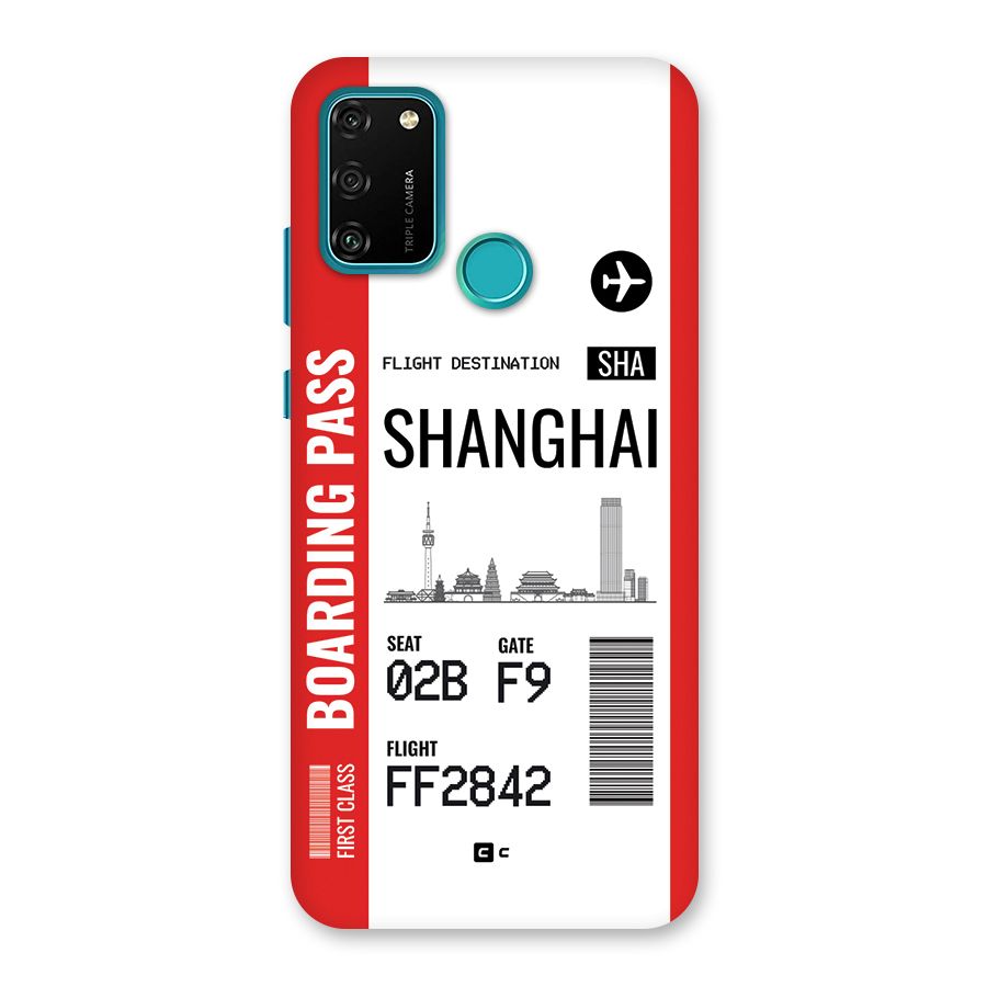 Shanghai Boarding Pass Back Case for Honor 9A