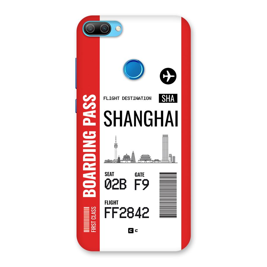 Shanghai Boarding Pass Back Case for Honor 9N