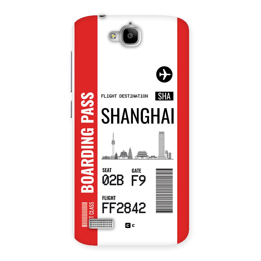 Shanghai Boarding Pass Back Case for Honor Holly