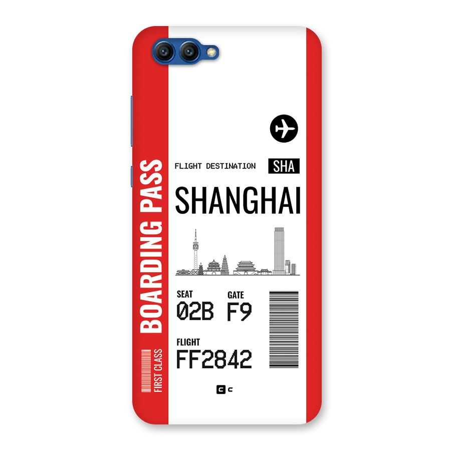 Shanghai Boarding Pass Back Case for Honor View 10