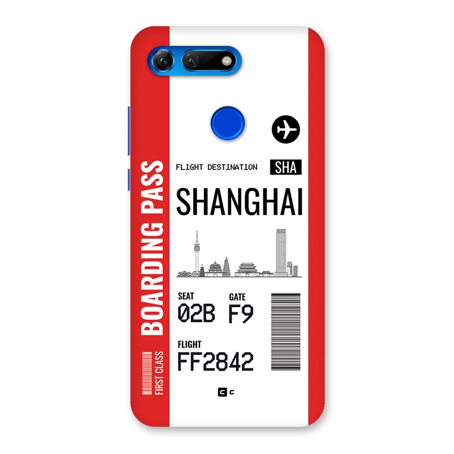 Shanghai Boarding Pass Back Case for Honor View 20