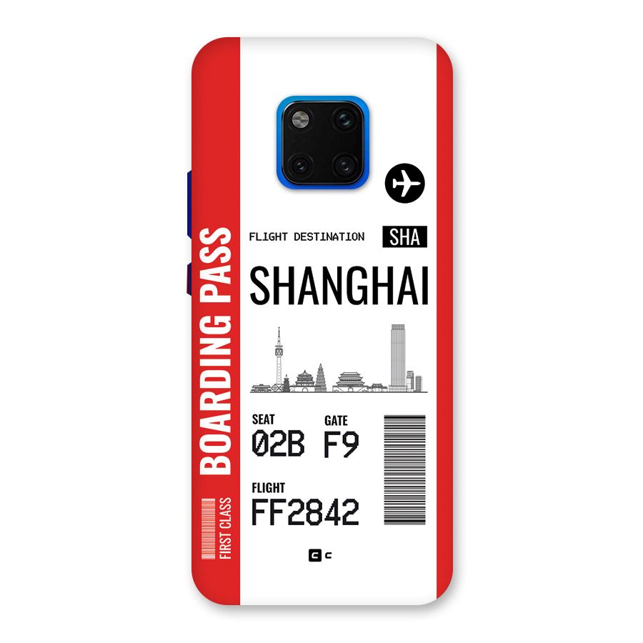 Shanghai Boarding Pass Back Case for Huawei Mate 20 Pro