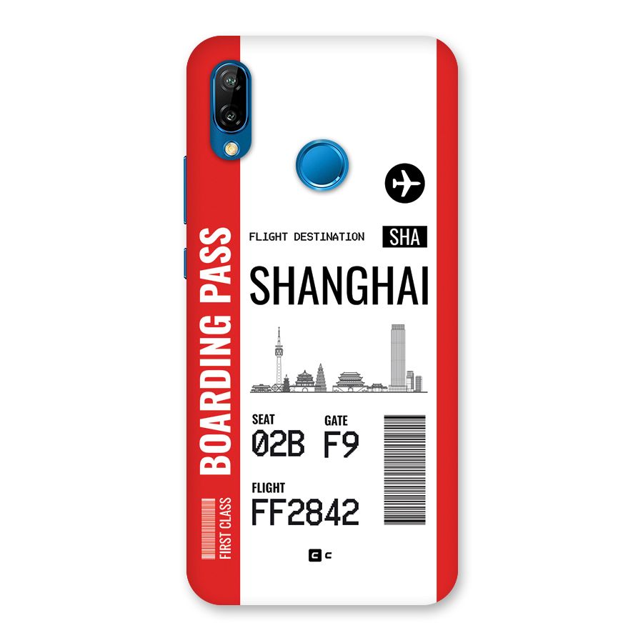 Shanghai Boarding Pass Back Case for Huawei P20 Lite