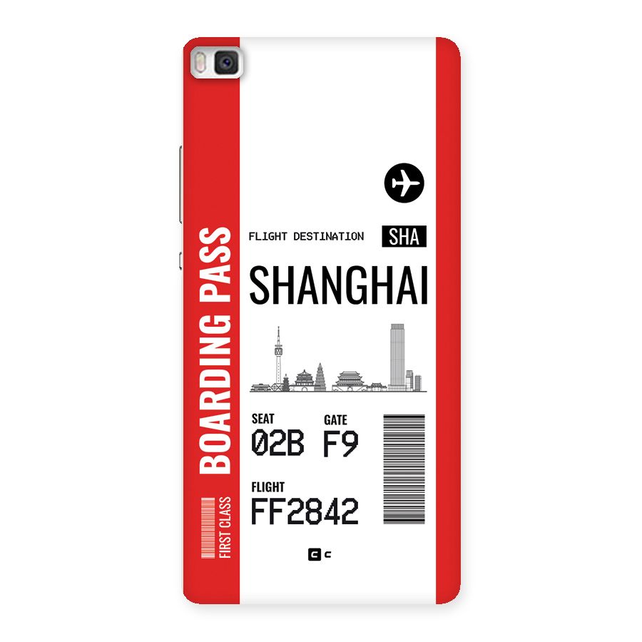 Shanghai Boarding Pass Back Case for Huawei P8