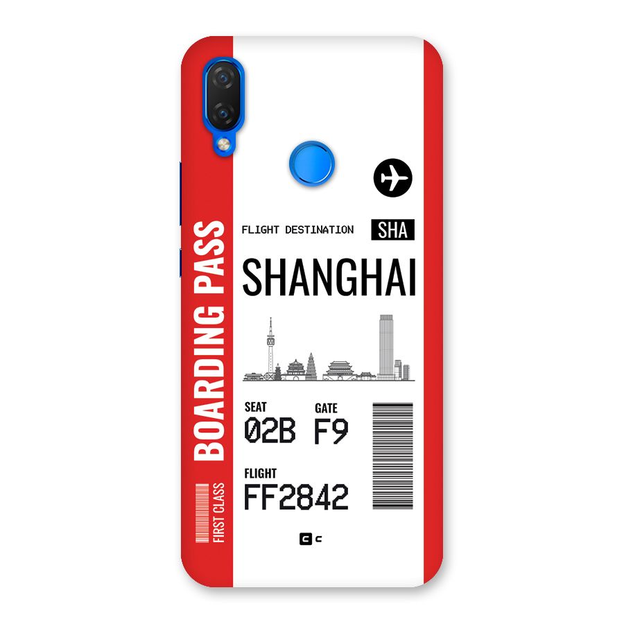 Shanghai Boarding Pass Back Case for Huawei P Smart Plus