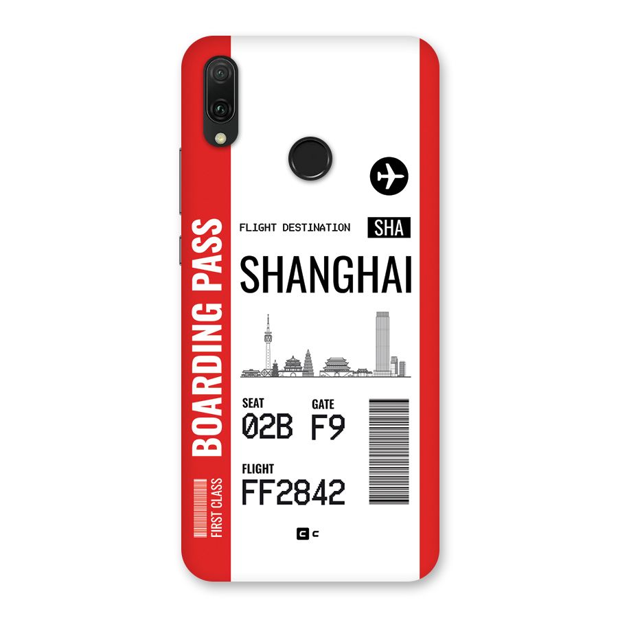 Shanghai Boarding Pass Back Case for Huawei Y9 (2019)