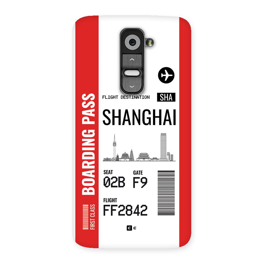 Shanghai Boarding Pass Back Case for LG G2