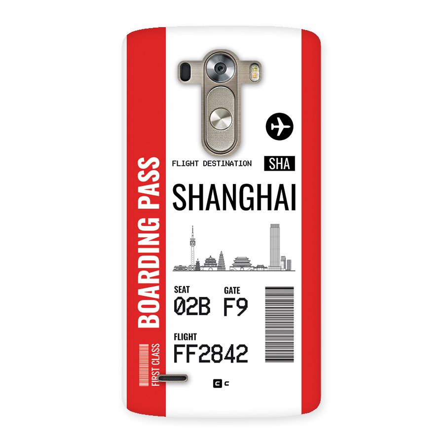 Shanghai Boarding Pass Back Case for LG G3