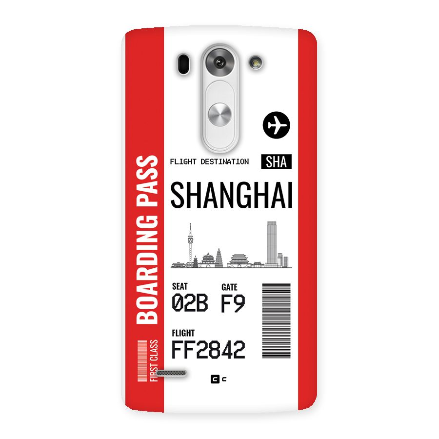 Shanghai Boarding Pass Back Case for LG G3 Beat