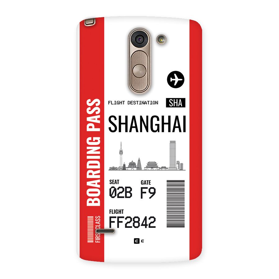 Shanghai Boarding Pass Back Case for LG G3 Stylus