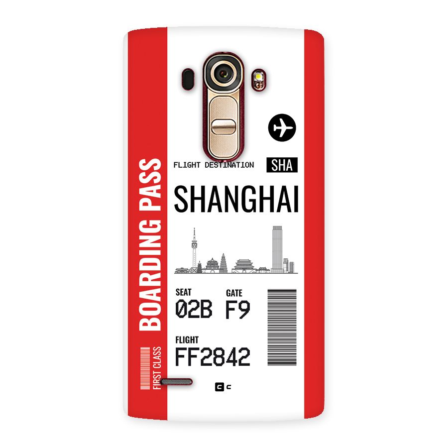 Shanghai Boarding Pass Back Case for LG G4