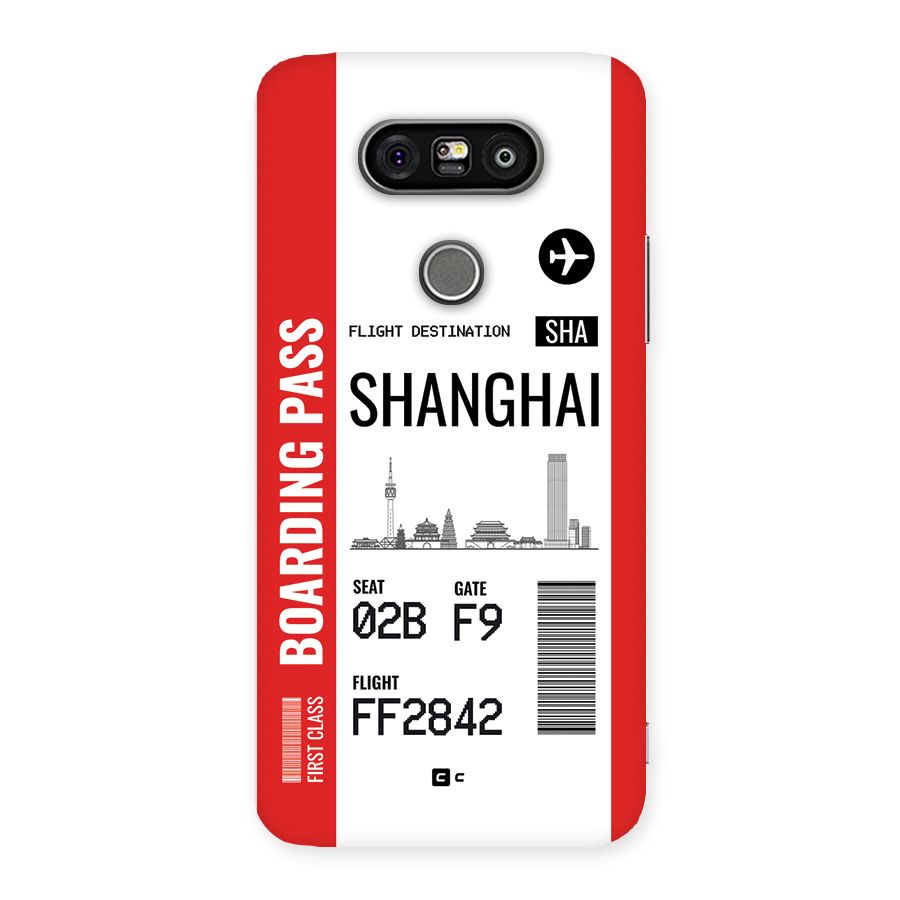 Shanghai Boarding Pass Back Case for LG G5
