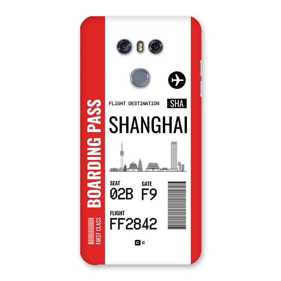 Shanghai Boarding Pass Back Case for LG G6