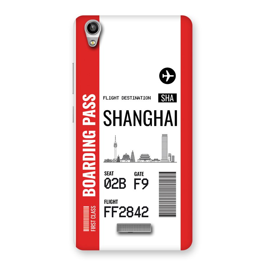 Shanghai Boarding Pass Back Case for Lava Pixel V1