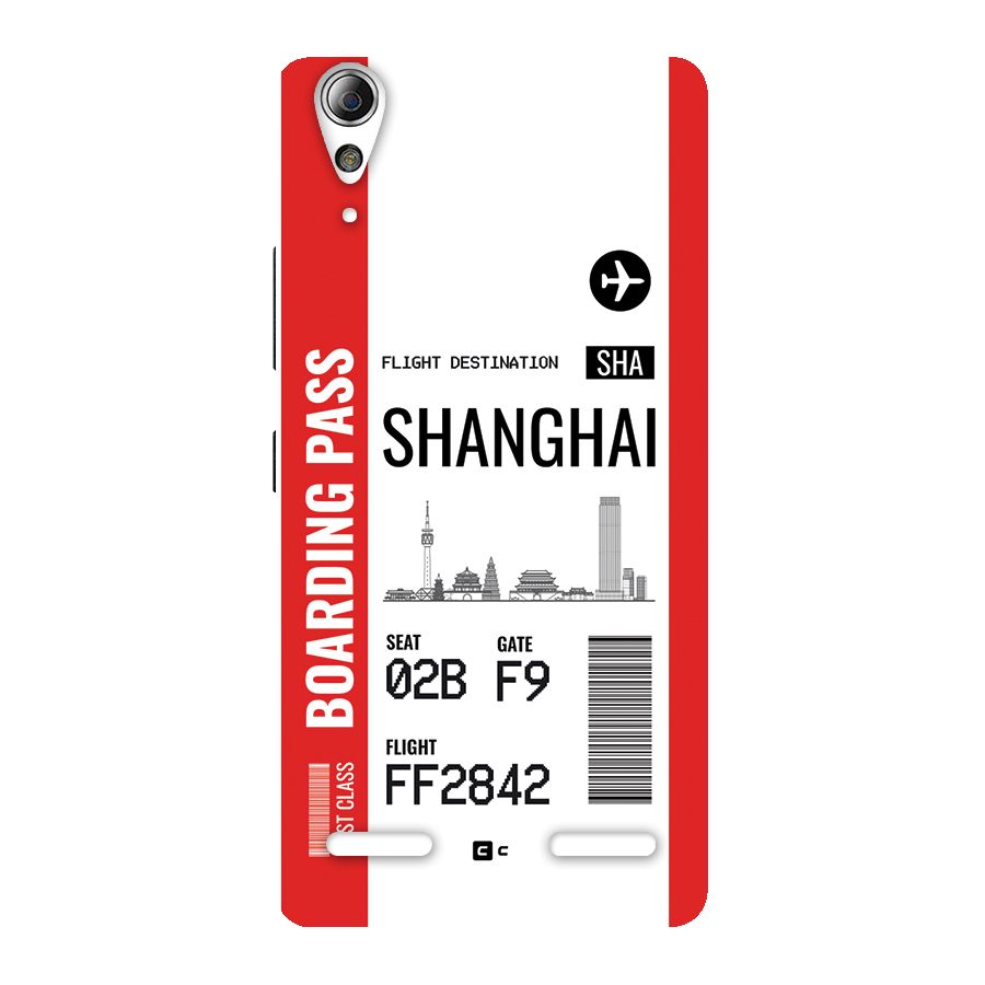 Shanghai Boarding Pass Back Case for Lenovo A6000