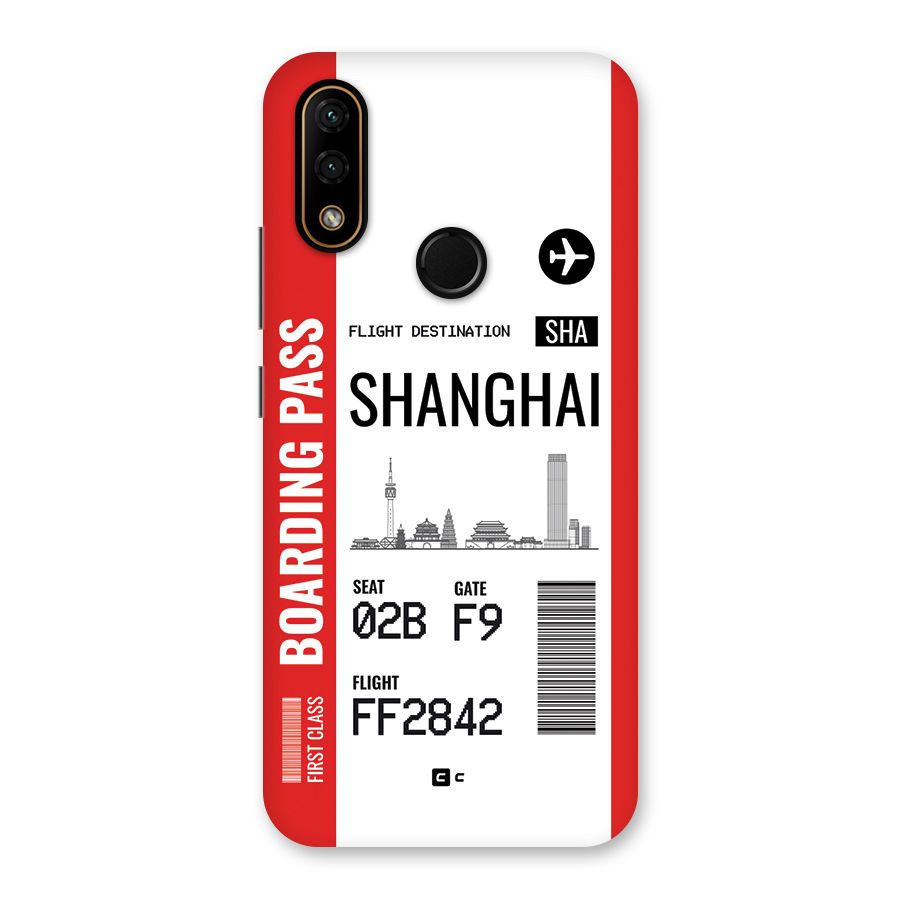 Shanghai Boarding Pass Back Case for Lenovo A6 Note