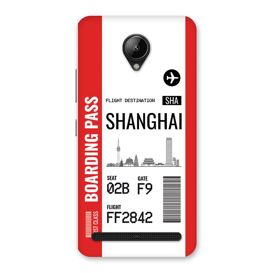 Shanghai Boarding Pass Back Case for Lenovo C2