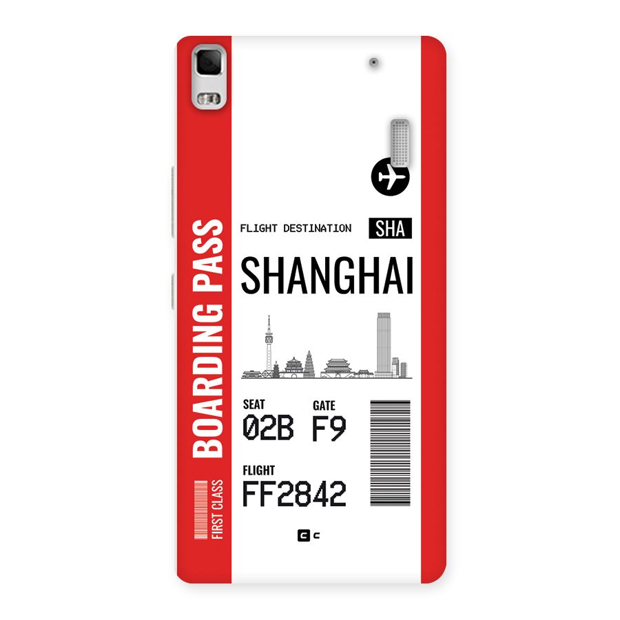 Shanghai Boarding Pass Back Case for Lenovo K3 Note