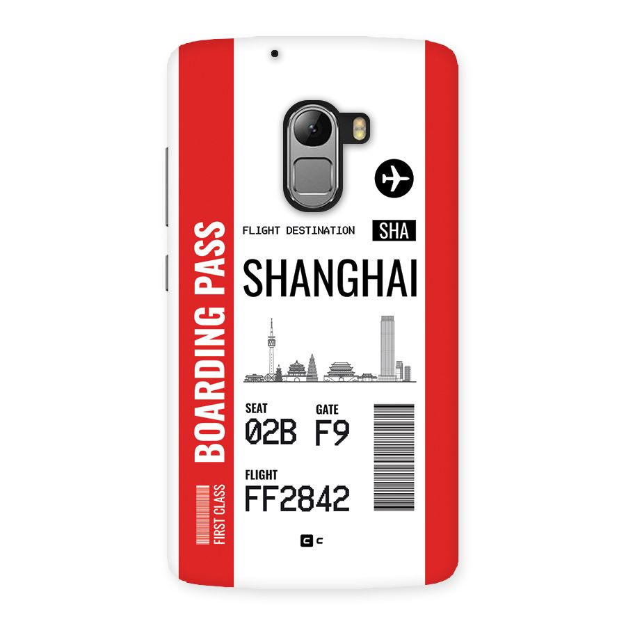 Shanghai Boarding Pass Back Case for Lenovo K4 Note