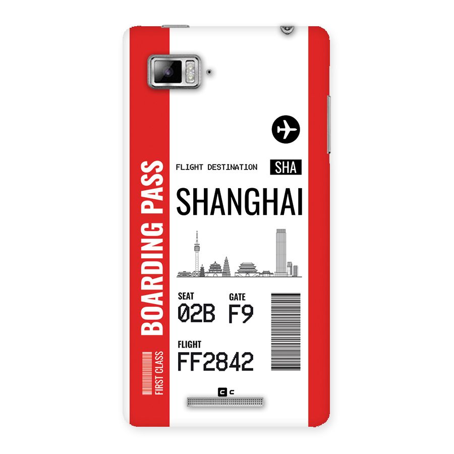 Shanghai Boarding Pass Back Case for Lenovo Vibe Z K910