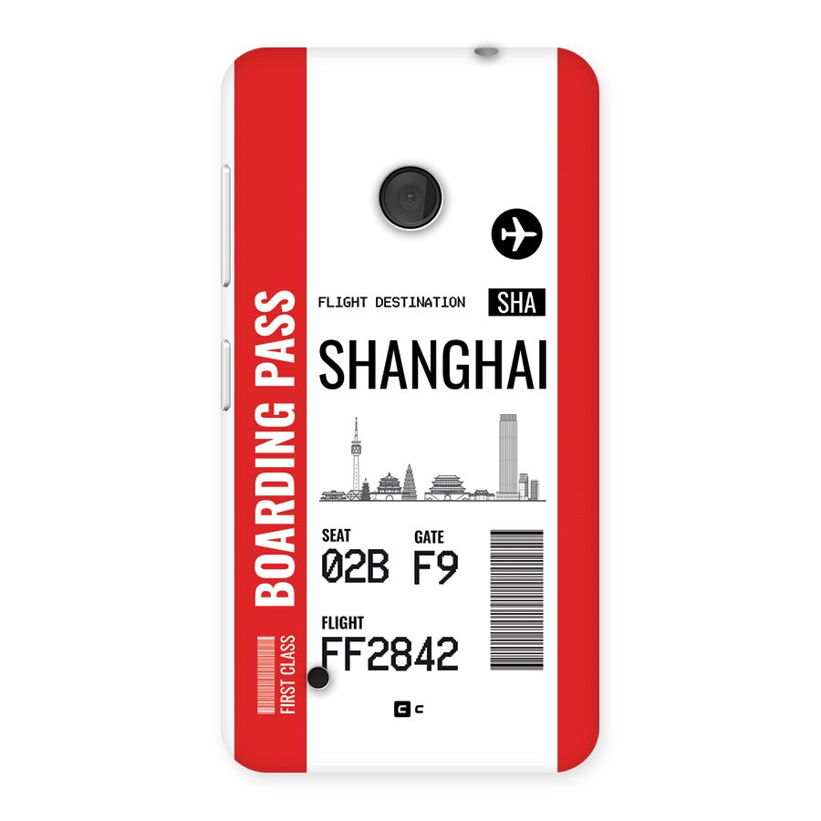Shanghai Boarding Pass Back Case for Lumia 530