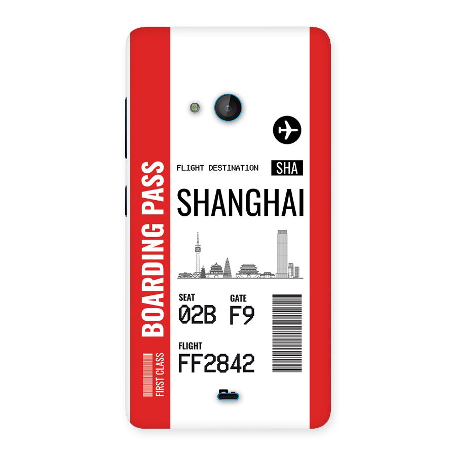 Shanghai Boarding Pass Back Case for Lumia 540