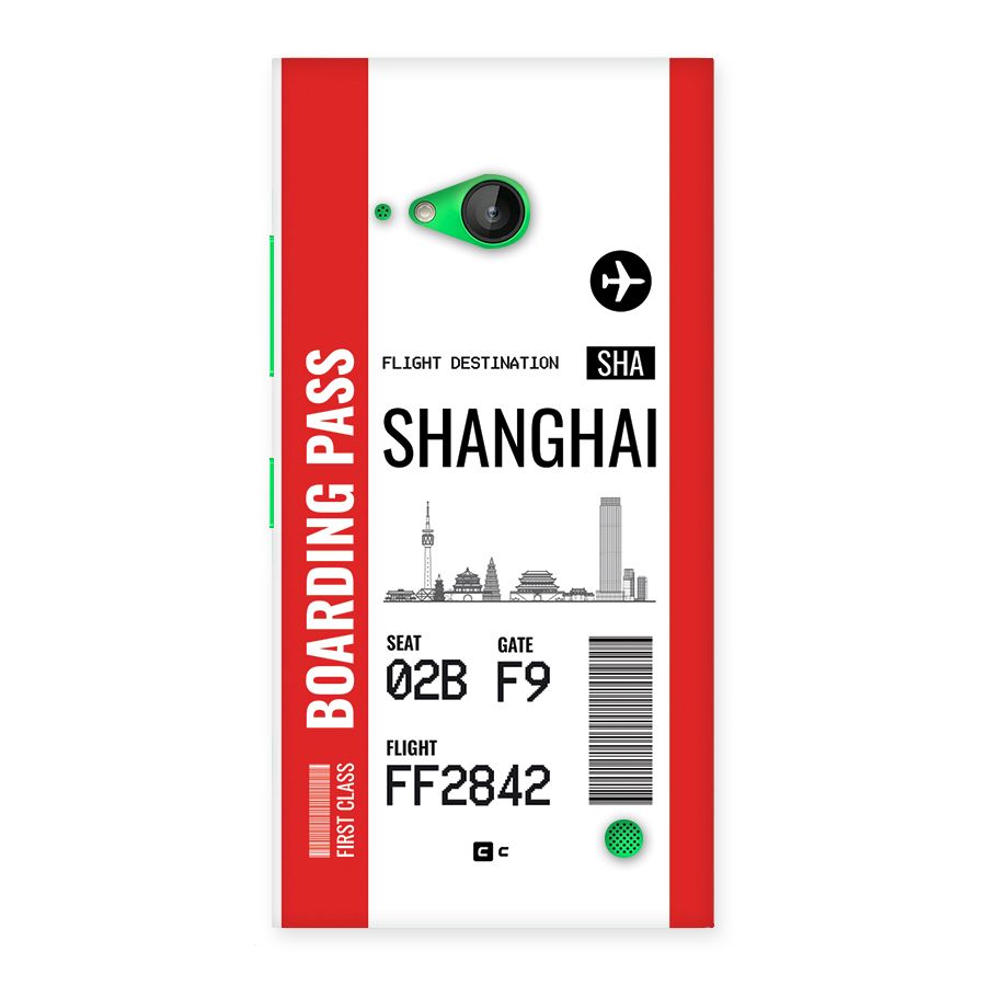 Shanghai Boarding Pass Back Case for Lumia 730